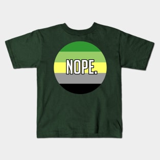 Aromantic NOPE. Kids T-Shirt